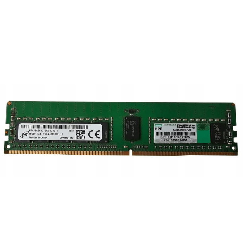 Micron 16GB PC4-2400T 1Rx4 MTA18ASF2G72PZ-2G3B1  (HPE 809082-091)